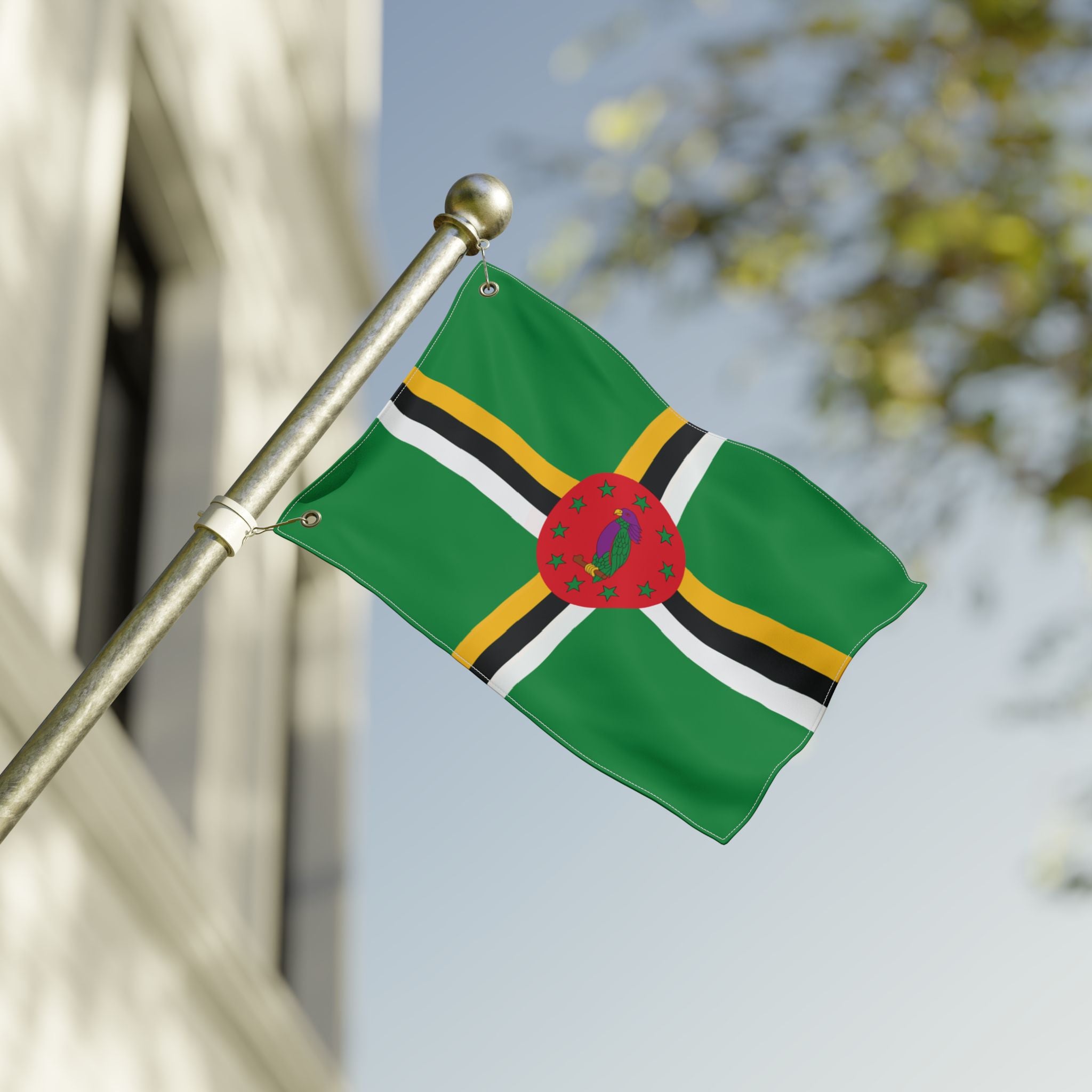 Dominica Flag Double Sided Flag