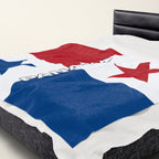 Panama Flag Velveteen Plush Blanket - Irie Blues Boutique