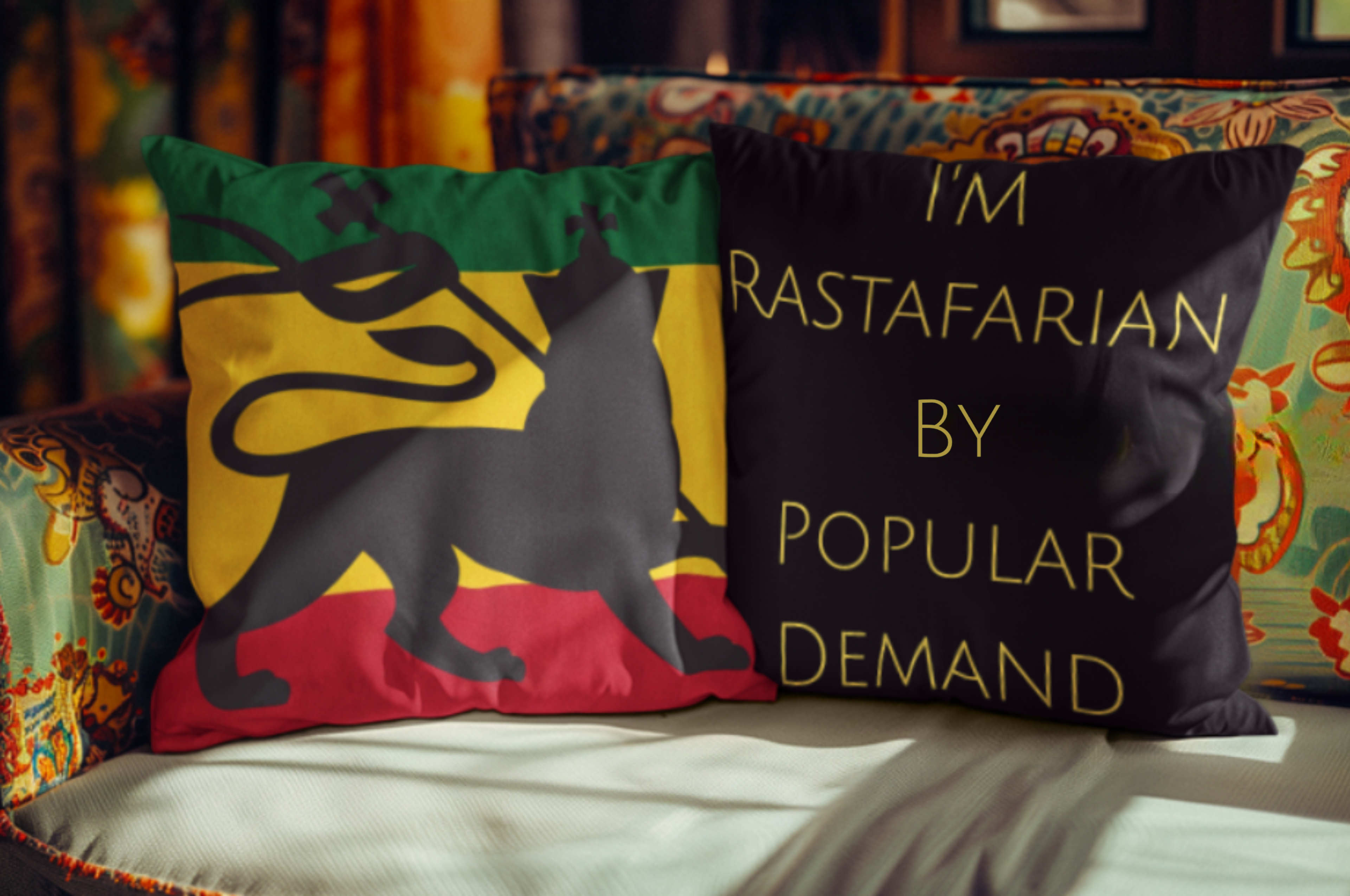 I'm Rastafarian Pride Square Pillow - Irie Blues Boutique
