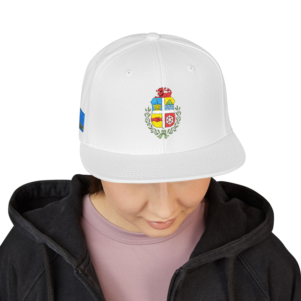 Aruba Coat of Arms Embroidered Snapback Hat - Irie Blues Boutique