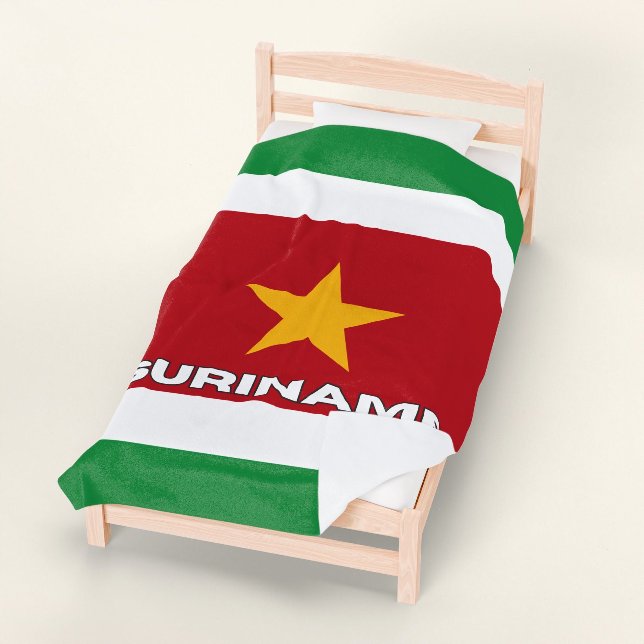 Suriname Flag Velveteen Plush Blanket - Irie Blues Boutique