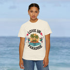 Love In Paradise Couples Personalized Date T-Shirt - Irie Blues Boutique