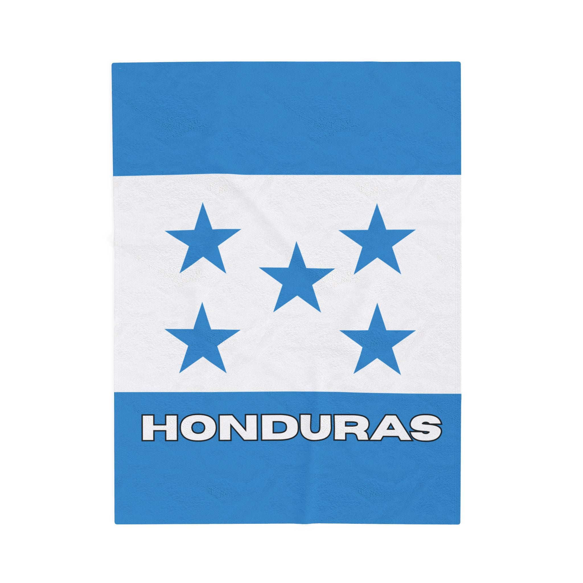 Honduras Flag Velveteen Plush Blanket - Irie Blues Boutique