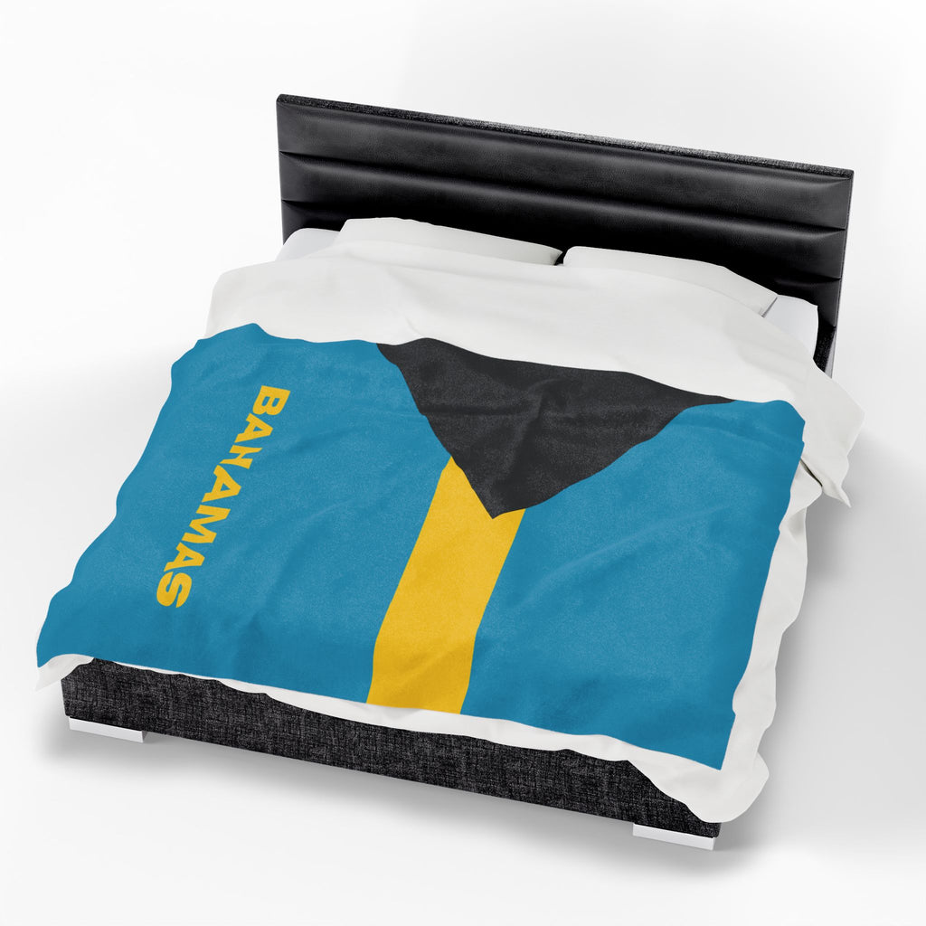 Bahamas Flag Velveteen Plush Blanket