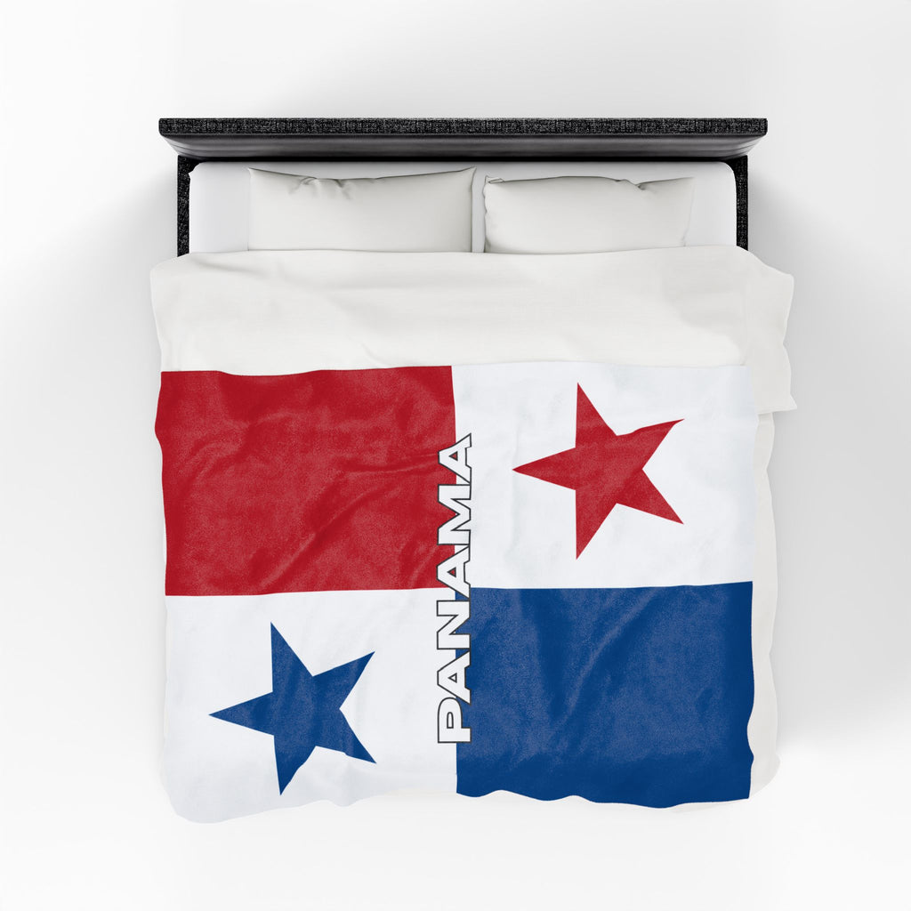 Panama Flag Velveteen Plush Blanket - Irie Blues Boutique