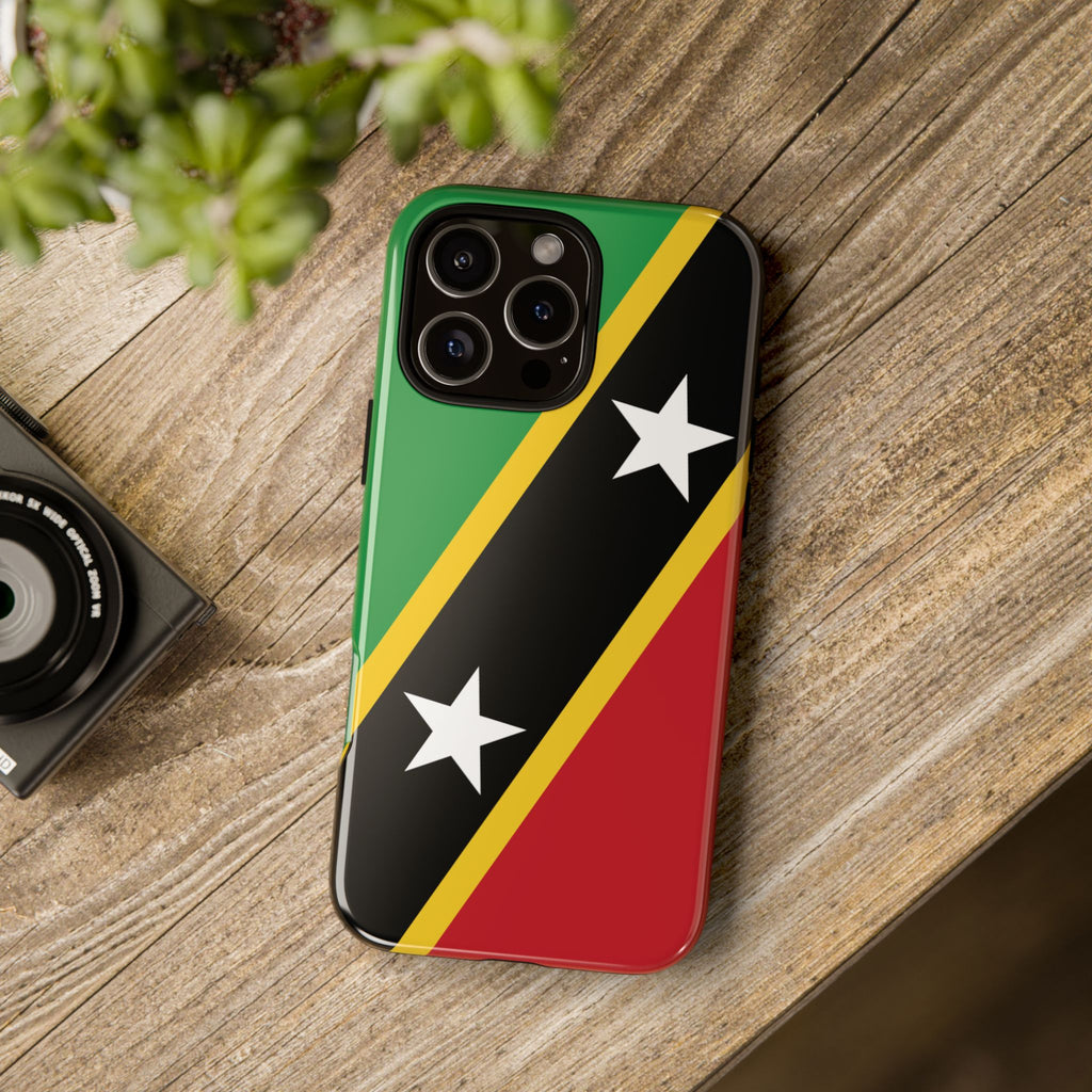 Saint Kitts and Nevis Flag Tough Phone Case -USVI Protective Phone Cover, Caribbean Flag Design, Flag Lover Gift, Island Phone Accessories, - Irie Blues Boutique