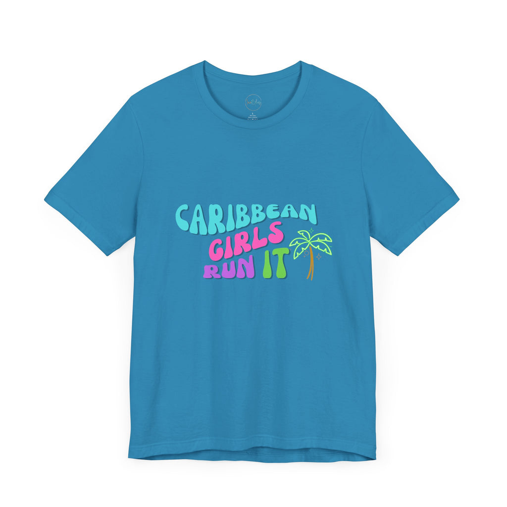 Caribbean Gyals Run It Tee Retro Tee - Irie Blues Boutique