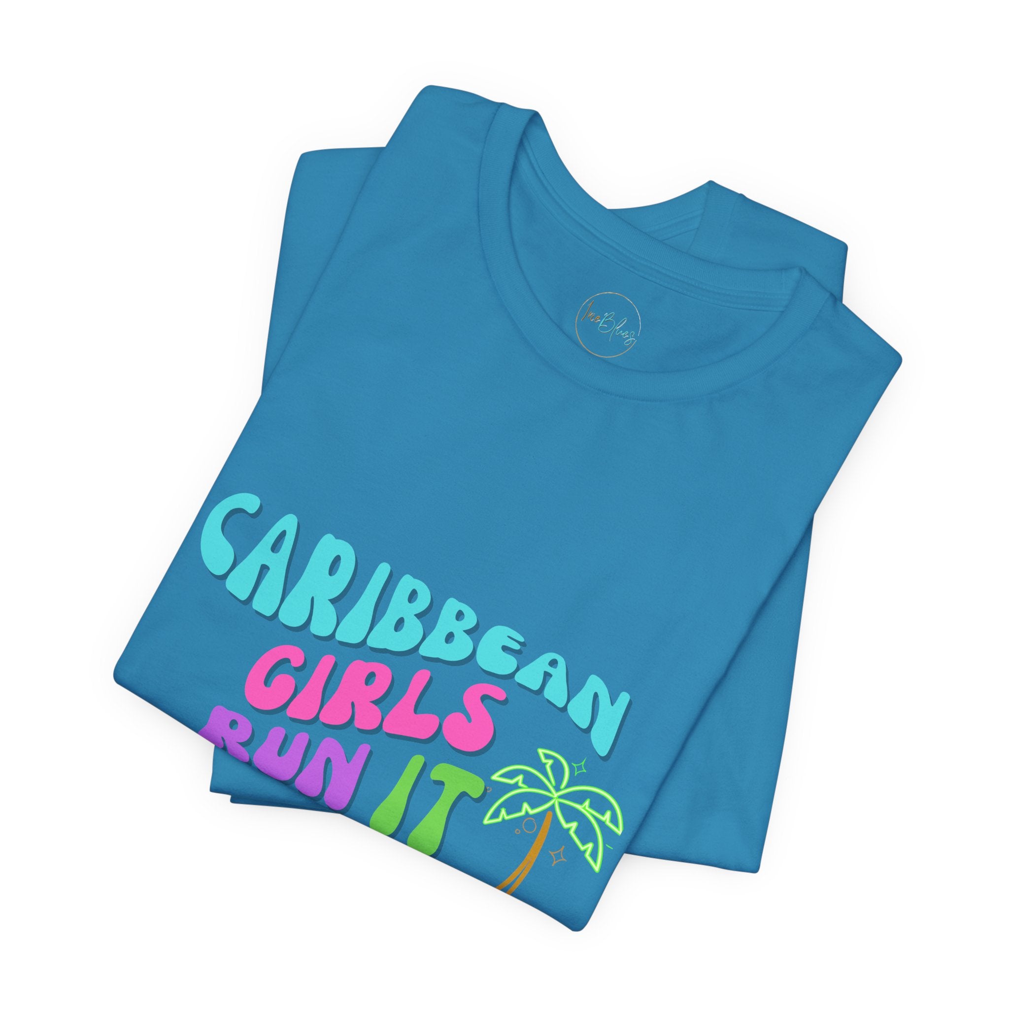 Caribbean Gyals Run It Tee Retro Tee - Irie Blues Boutique