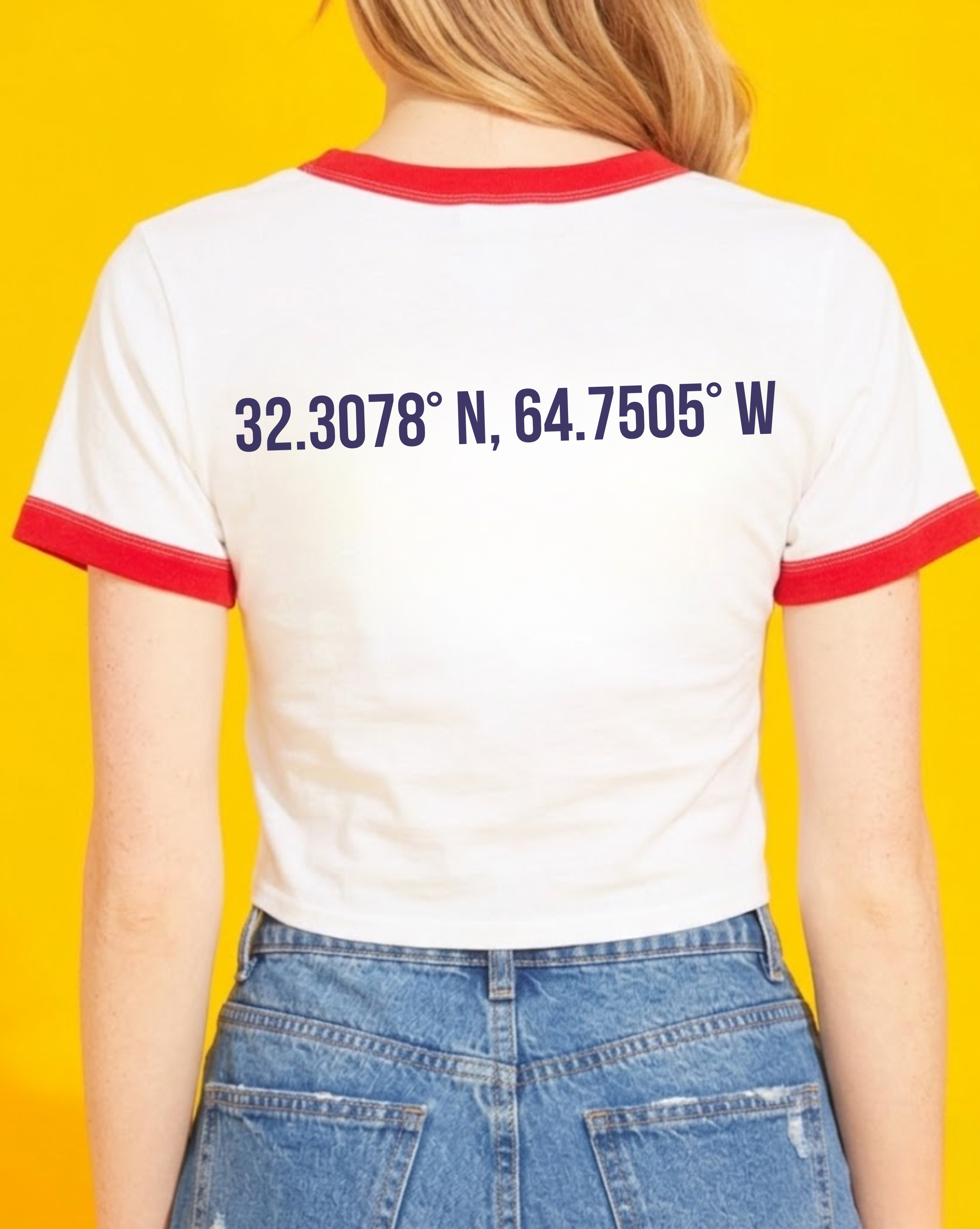 Bermuda Flag Cropped Ringer Tee - Irie Blues Boutique
