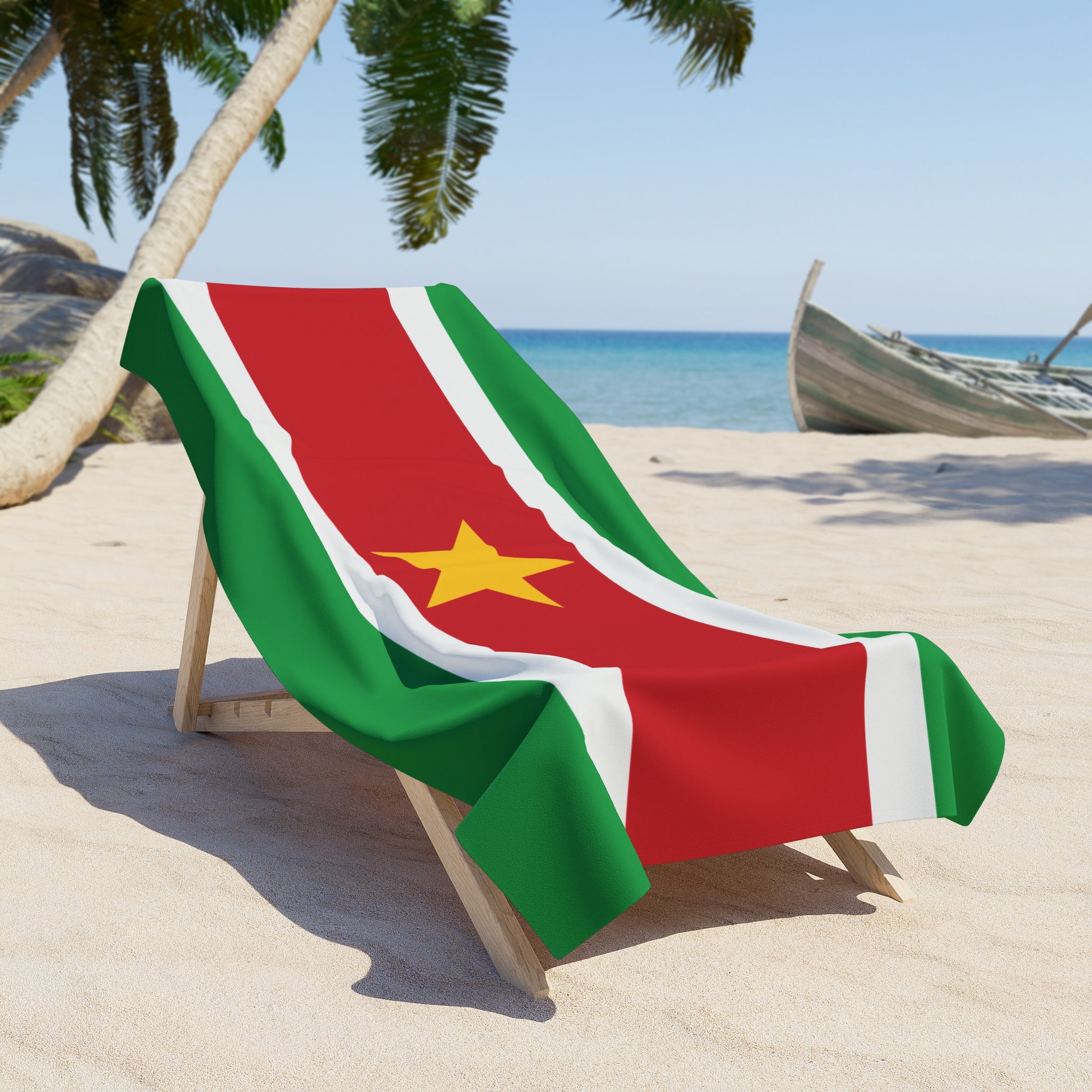 Suriname Flag Beach Towel