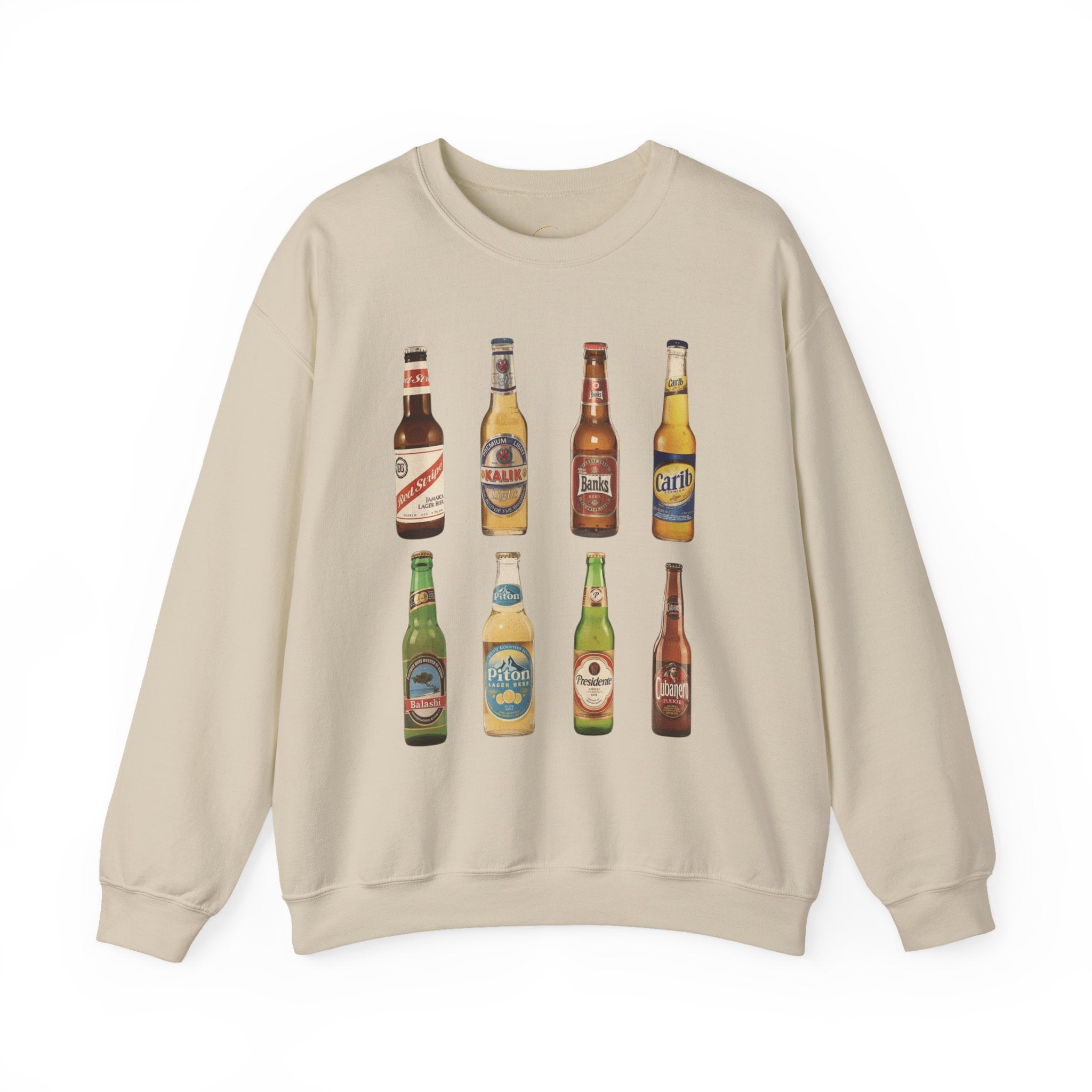 Vintage Retro Caribbean Beer Bottles Unisex Sweatshirt