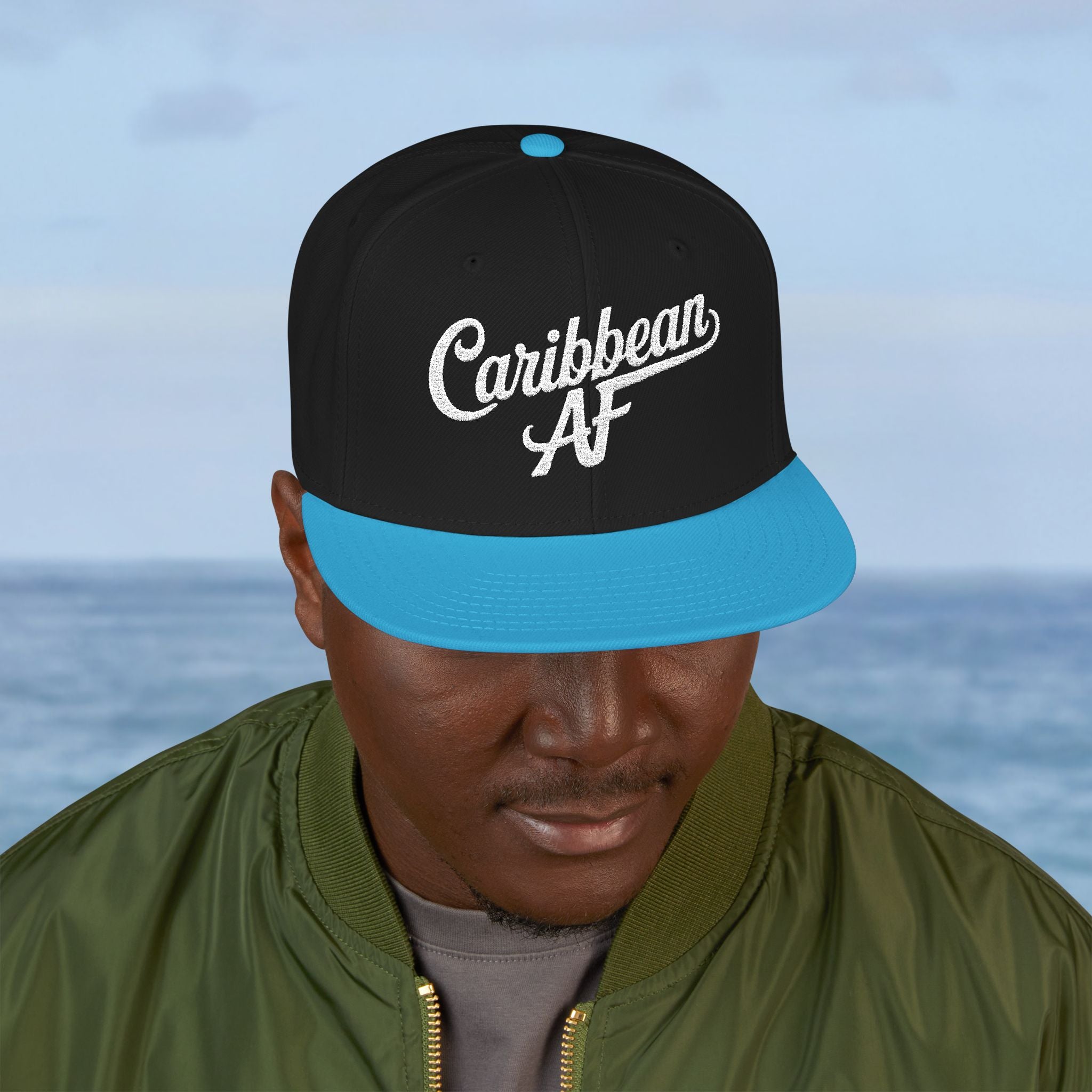 Caribbean AF Flat Bill Cap - Irie Blues Boutique