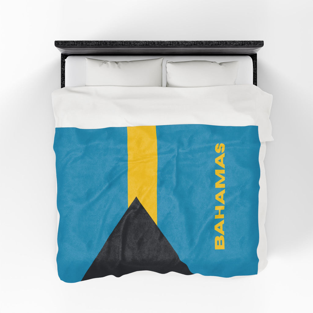 Bahamas Flag Velveteen Plush Blanket