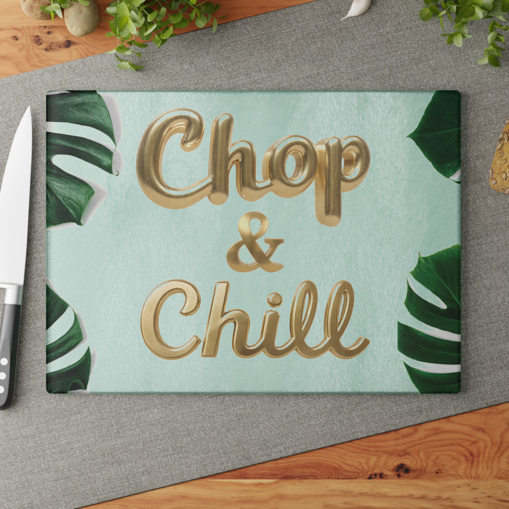 Chop & Chill Glass Cutting Board