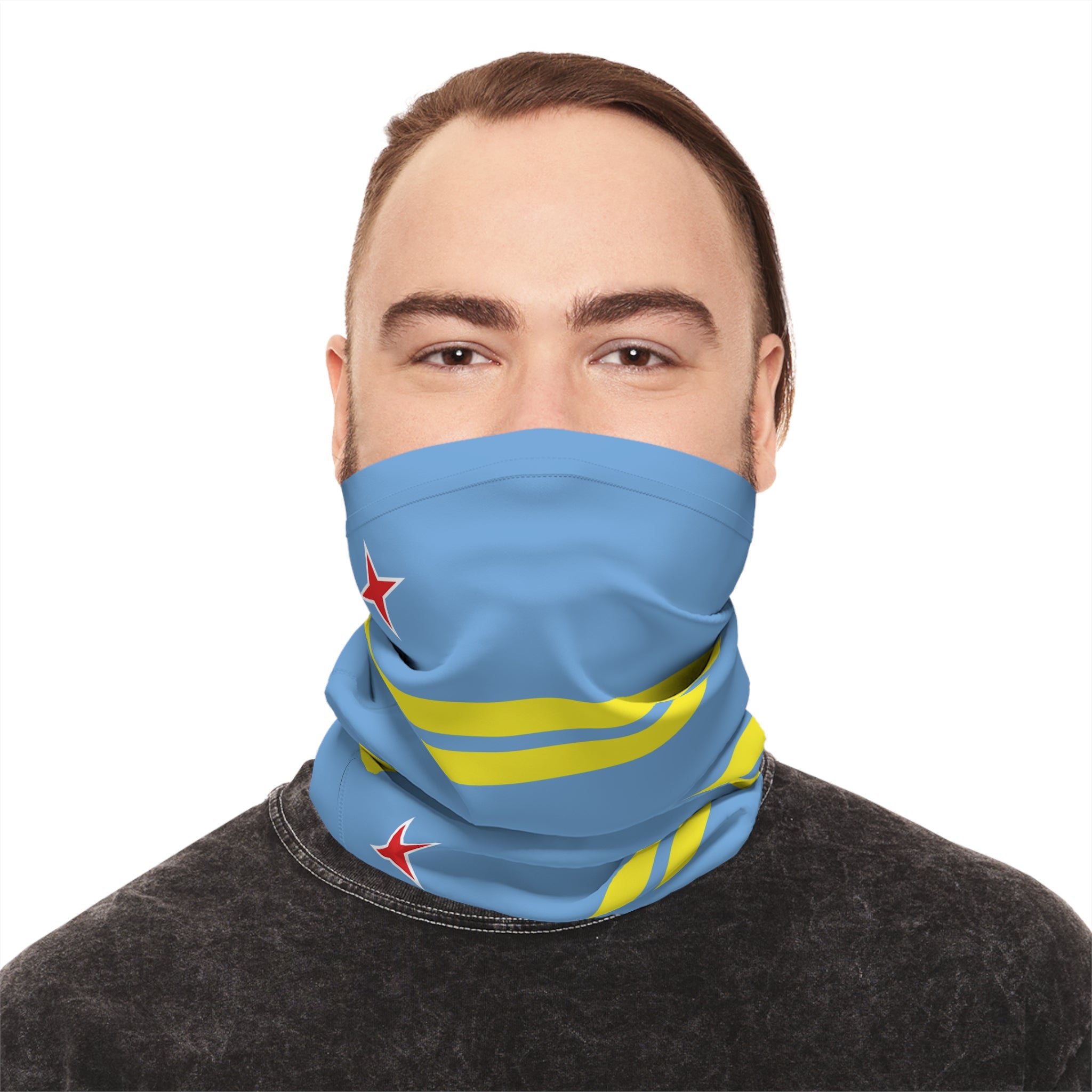 Aruba Flag Neck Gaiter Carnival Mask - Irie Blues Boutique