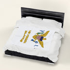 US Virgin Islands Flag Velveteen Plush Blanket - Irie Blues Boutique