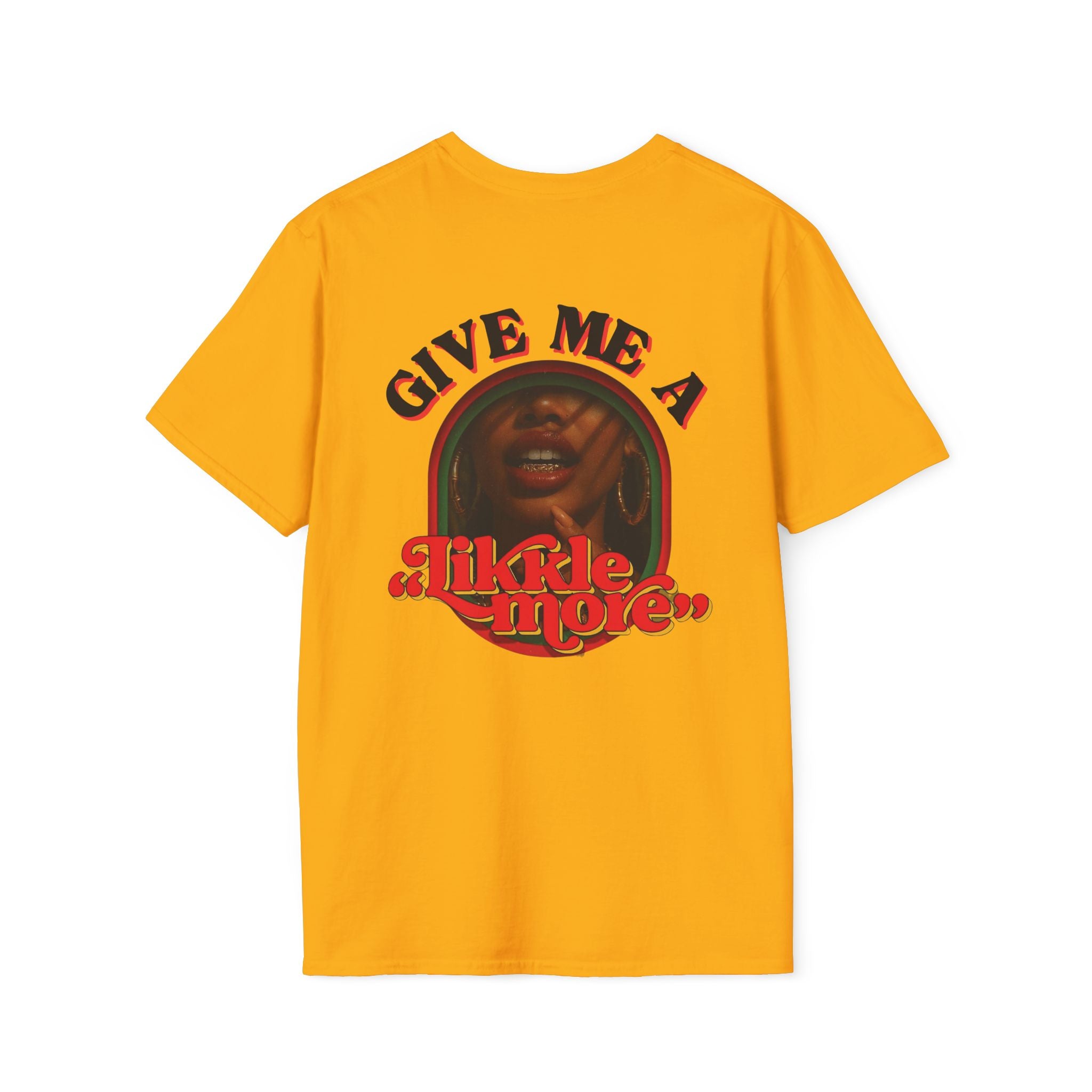 Give Me A Likkle More Vintage-Inspired Unisex T-Shirt, Fun Graphic Tee, Casual Wear, Summer Vibes, Framed Artwork for Collectors - Irie Blues Boutique