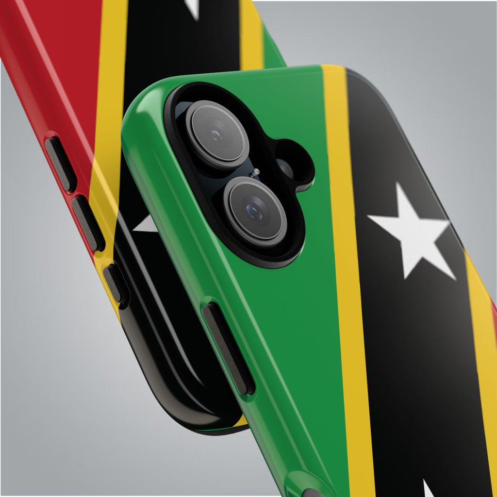 Saint Kitts and Nevis Flag Tough Phone Case -USVI Protective Phone Cover, Caribbean Flag Design, Flag Lover Gift, Island Phone Accessories, - Irie Blues Boutique