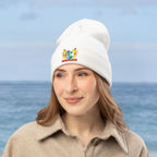 Suriname Coat of Arms Embroidered Knit Beanie