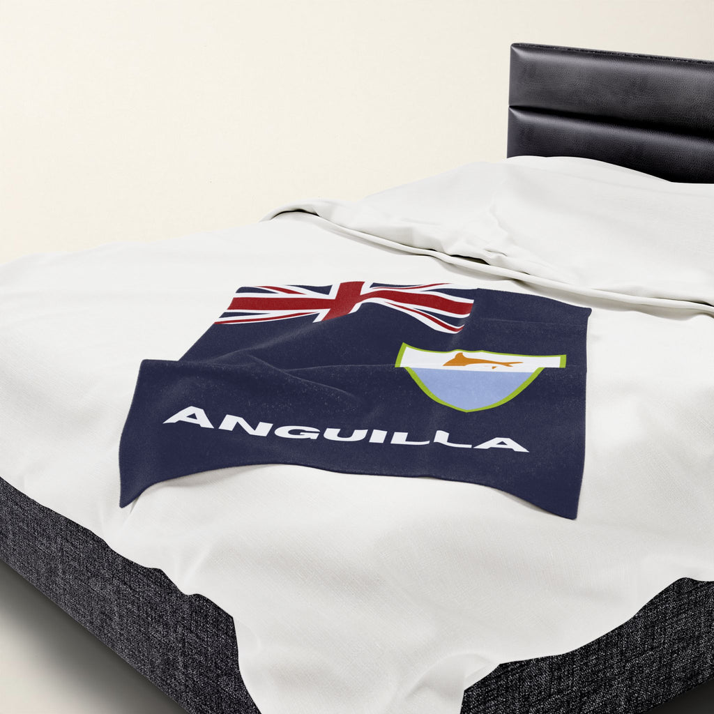 Anguilla Flag Velveteen Plush Blanket