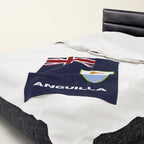 Anguilla Flag Velveteen Plush Blanket