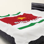 Suriname Flag Velveteen Plush Blanket - Irie Blues Boutique