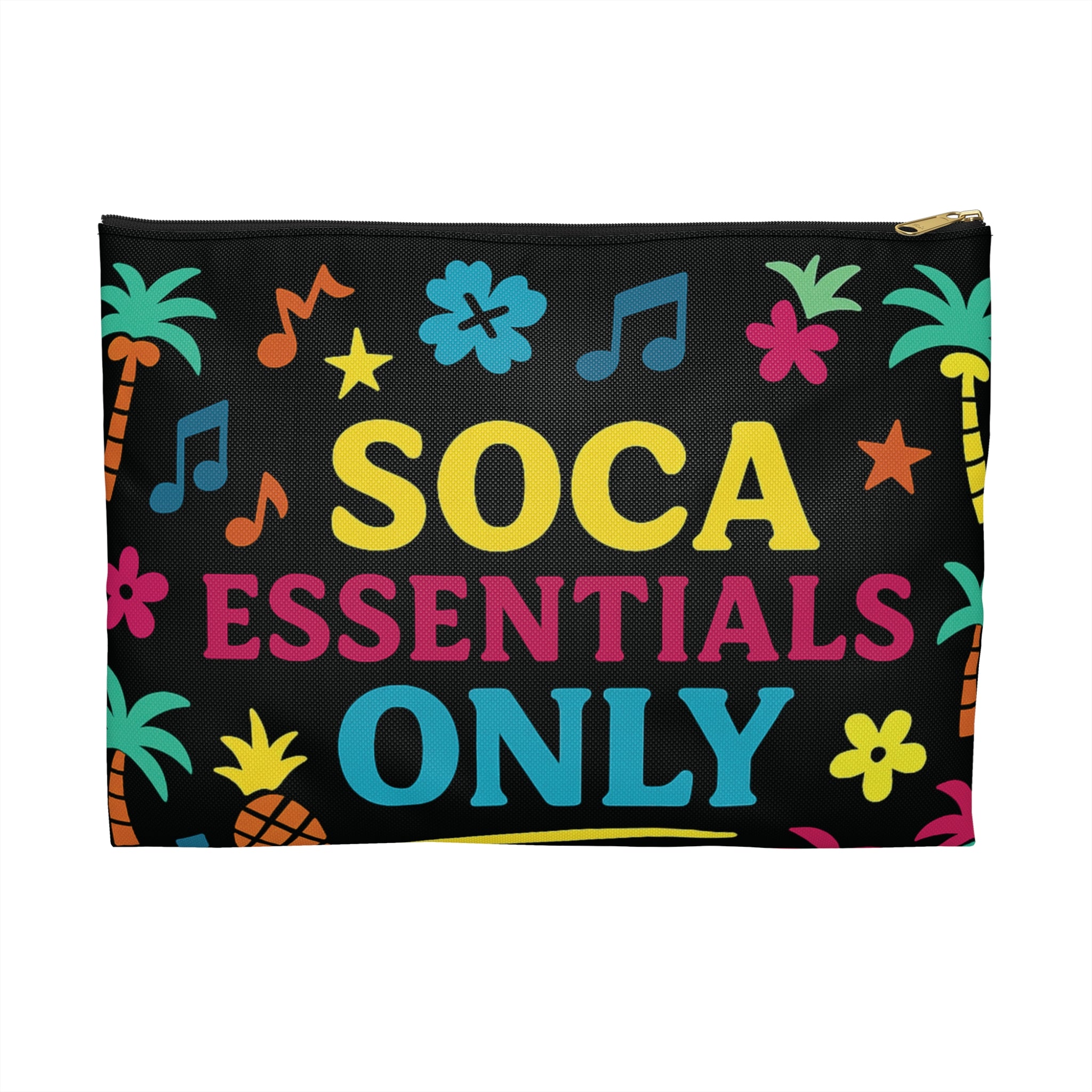 Soca Essentials Pouch - Colorful Accessory Case for Festivals, Travel, Beach Days, Gift Idea, Music Lovers - Irie Blues Boutique