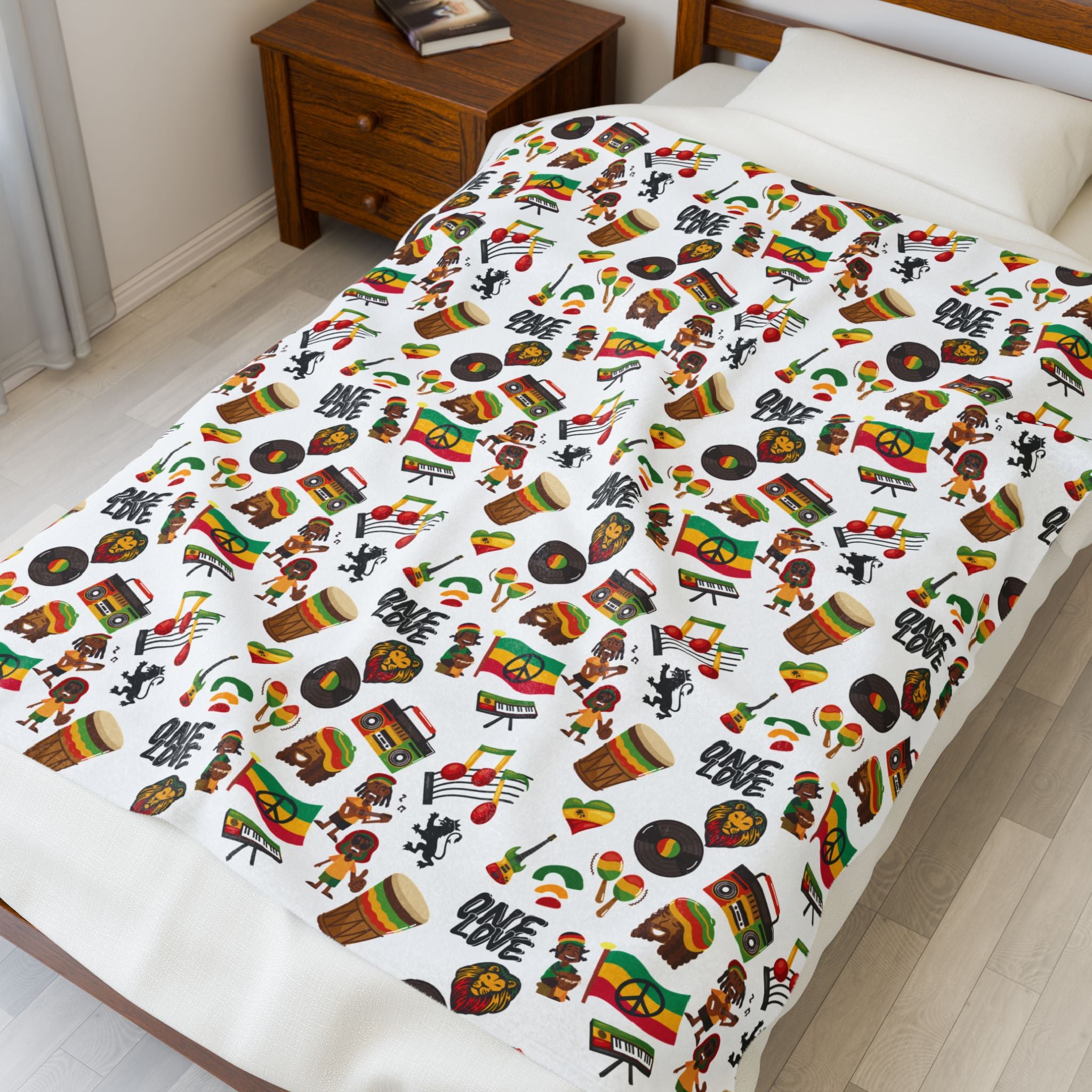 One Love Reggae Vibes Plush Blanket - Irie Blues Boutique