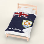Anguilla Flag Velveteen Plush Blanket