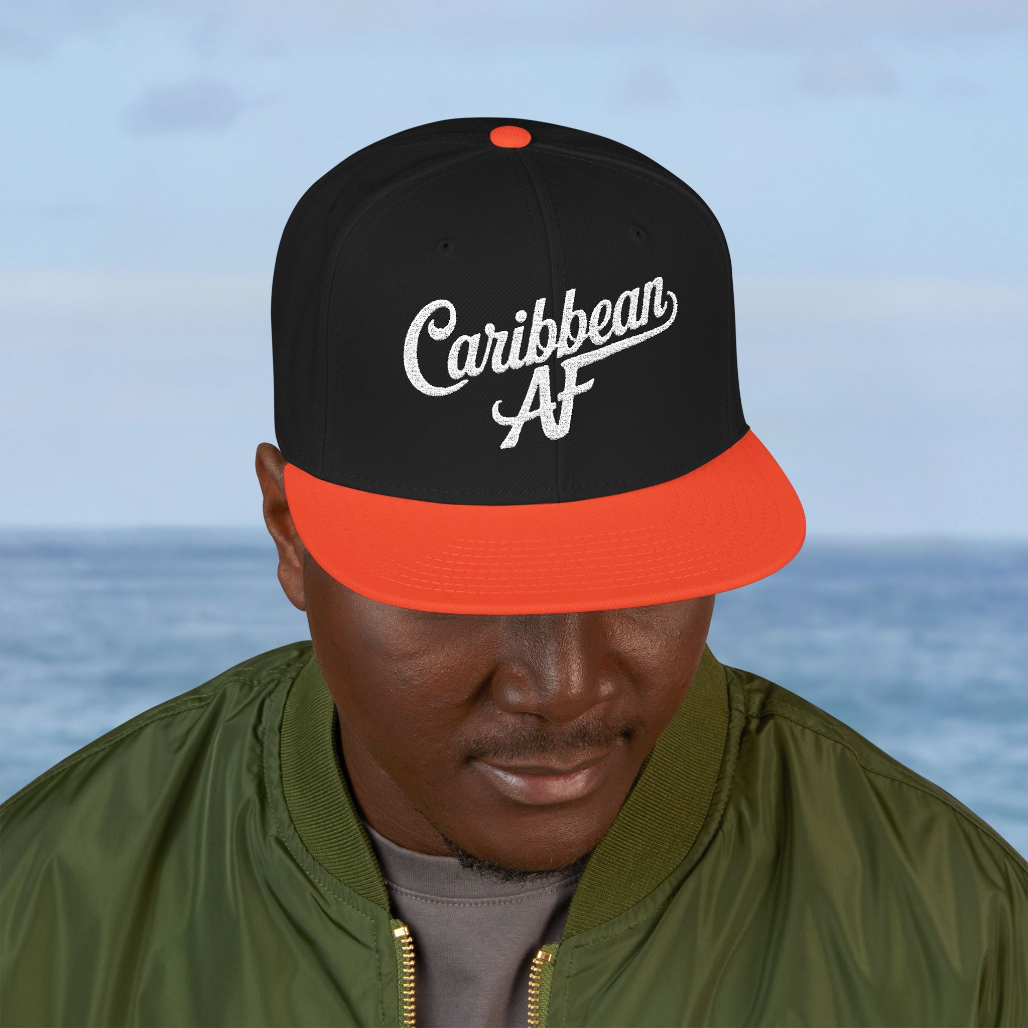 Caribbean AF Flat Bill Cap - Irie Blues Boutique