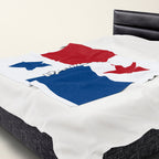 Panama Flag Velveteen Plush Blanket - Irie Blues Boutique