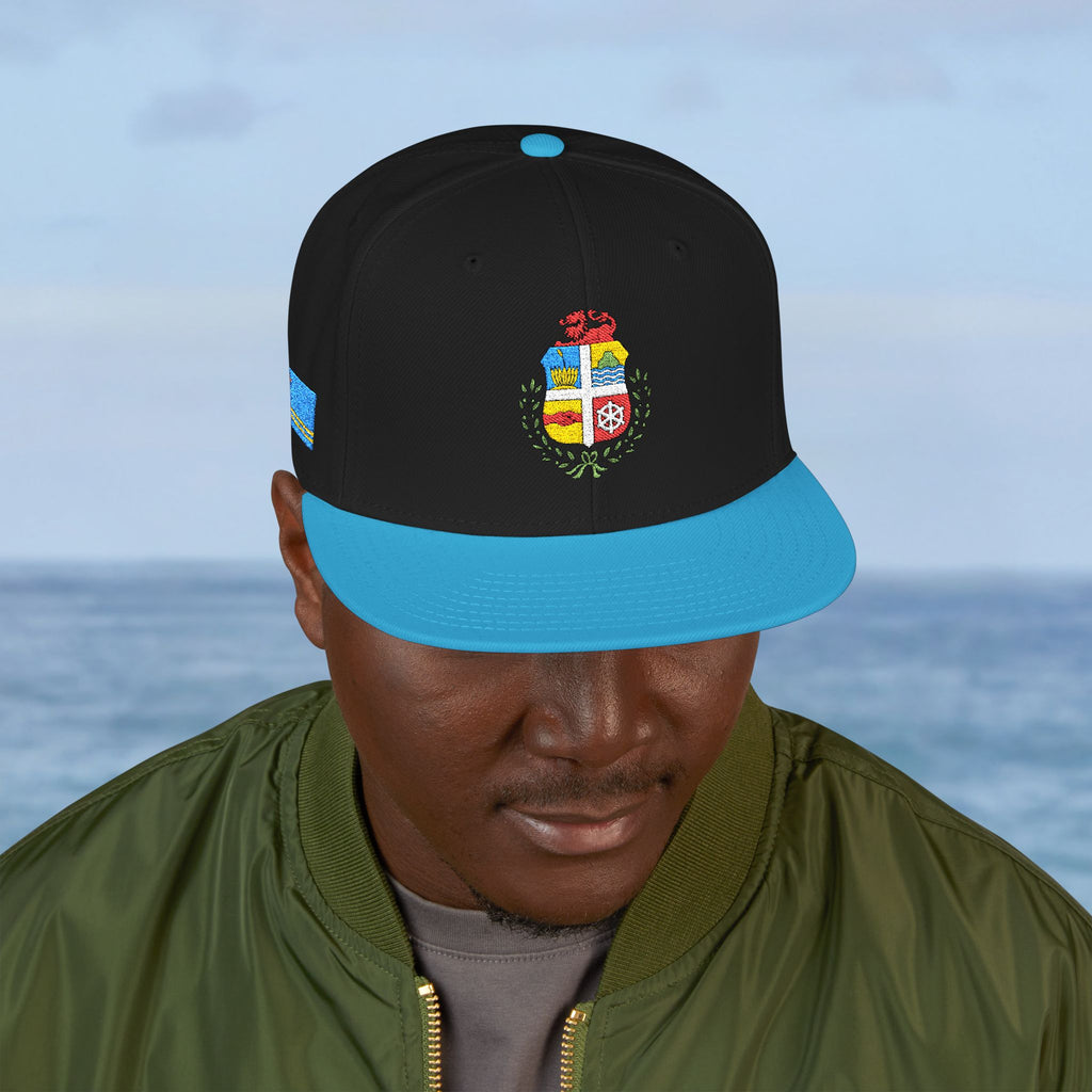 Aruba Coat of Arms Embroidered Snapback Hat - Irie Blues Boutique