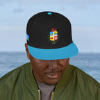 Aruba Coat of Arms Embroidered Snapback Hat - Irie Blues Boutique
