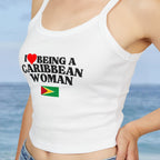 I Love Being A Caribbean Woman Pride Crop Spaghetti Strap