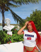 Bermuda Flag Cropped Ringer Tee - Irie Blues Boutique