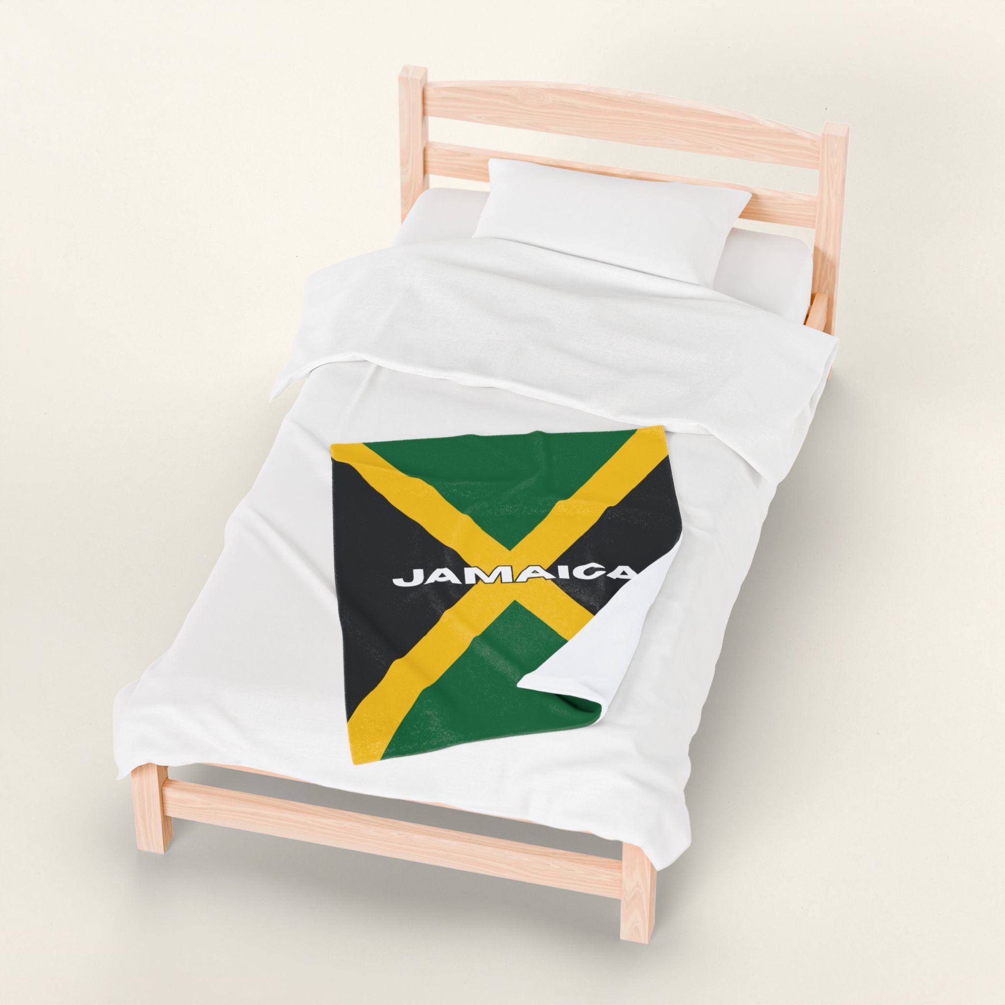 Jamaica Flag Velveteen Plush Blanket - Irie Blues Boutique