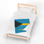 Bahamas Flag Velveteen Plush Blanket