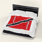 Trinidad Tobago Flag Velveteen Plush Blanket - Irie Blues Boutique