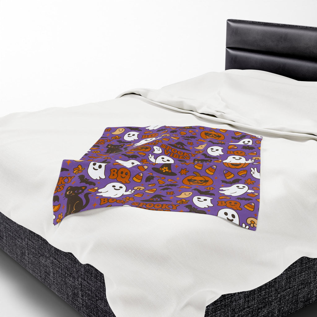 Spooky Vibes Velveteen Plush Blanket