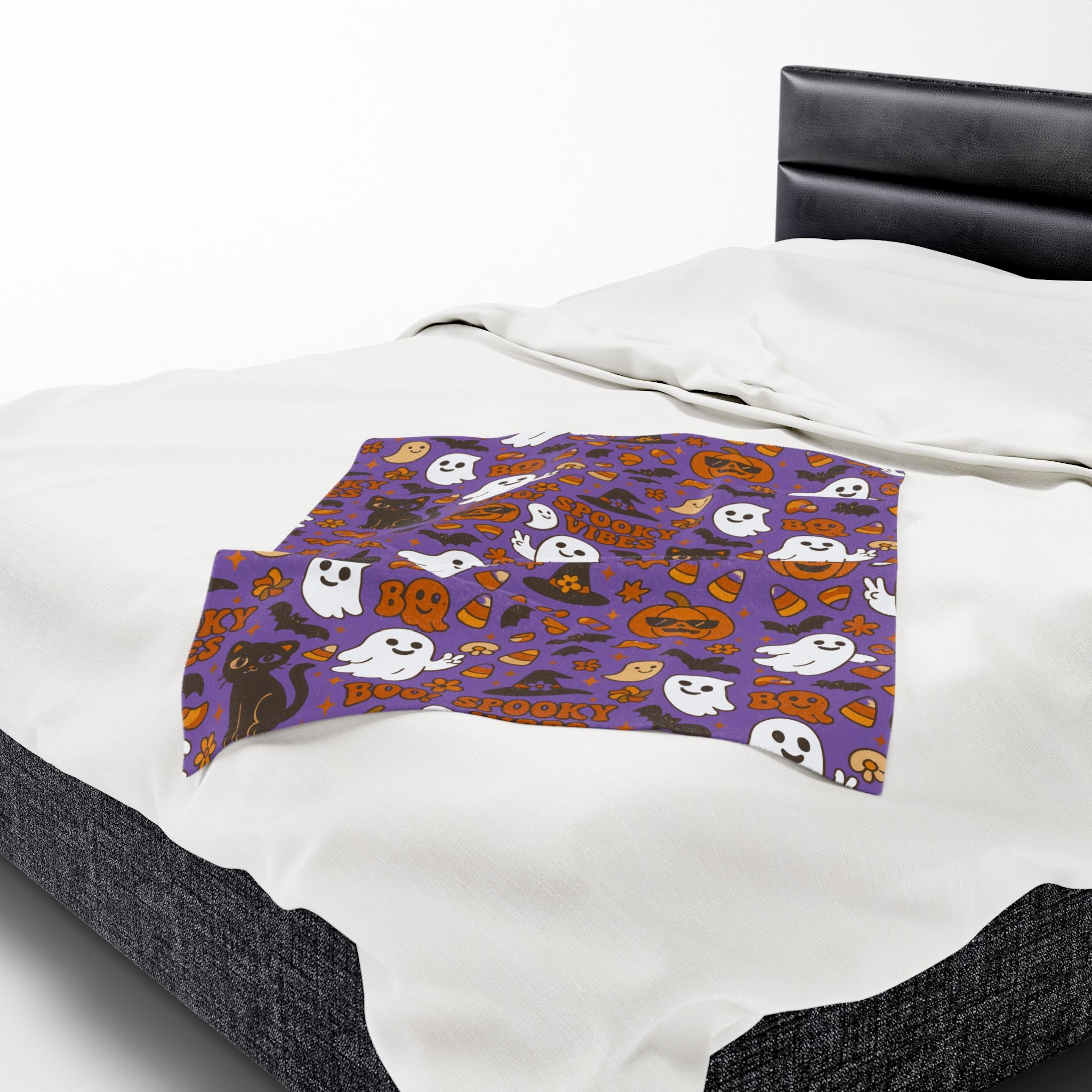 Spooky Vibes Velveteen Plush Blanket