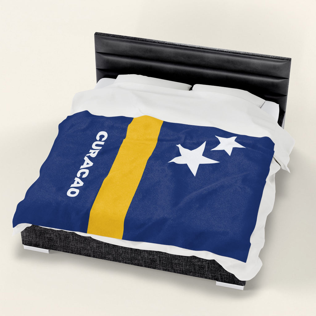 Curacao Flag Velveteen Plush Blanket