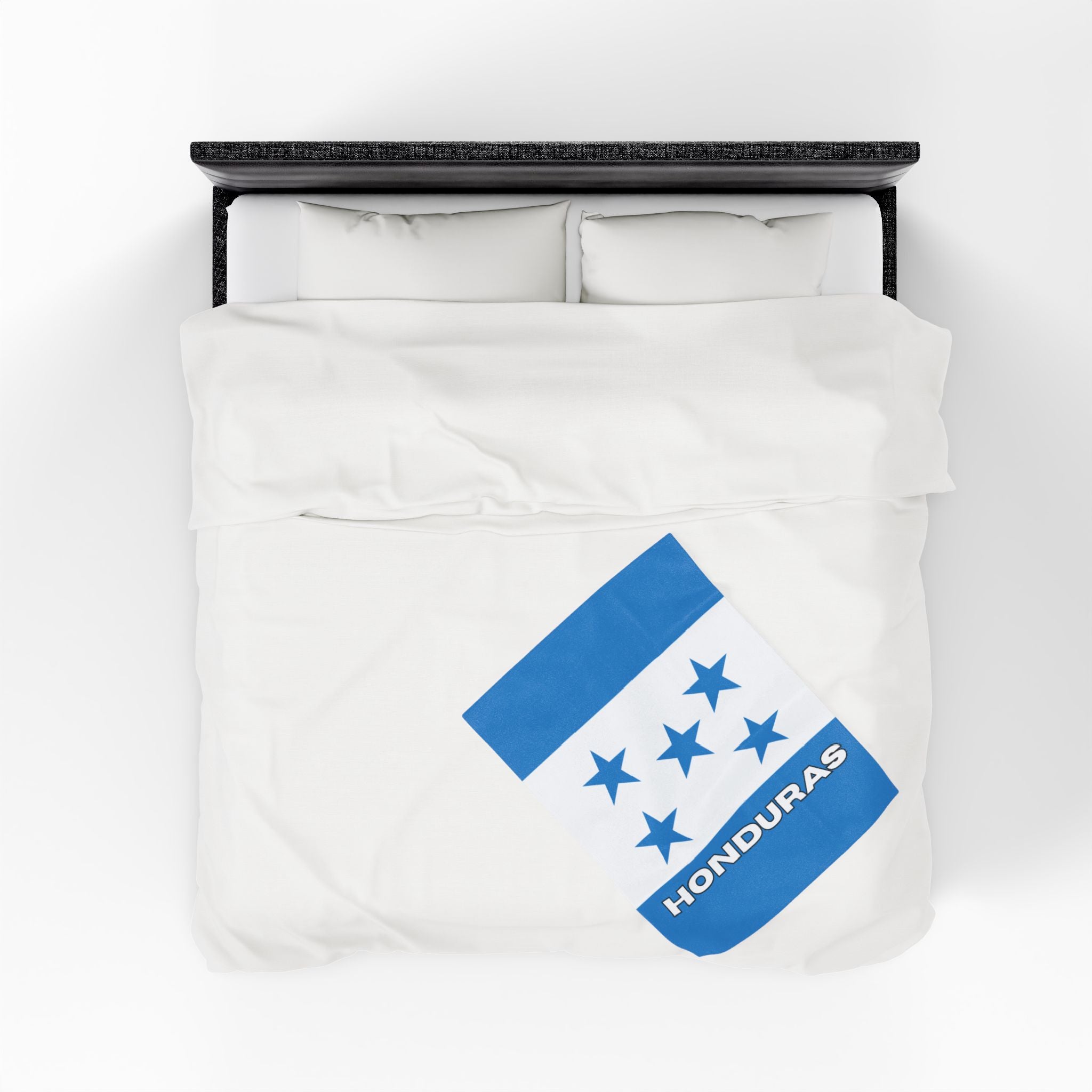 Honduras Flag Velveteen Plush Blanket - Irie Blues Boutique