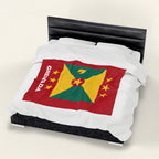 Grenada Flag Velveteen Plush Blanket - Irie Blues Boutique