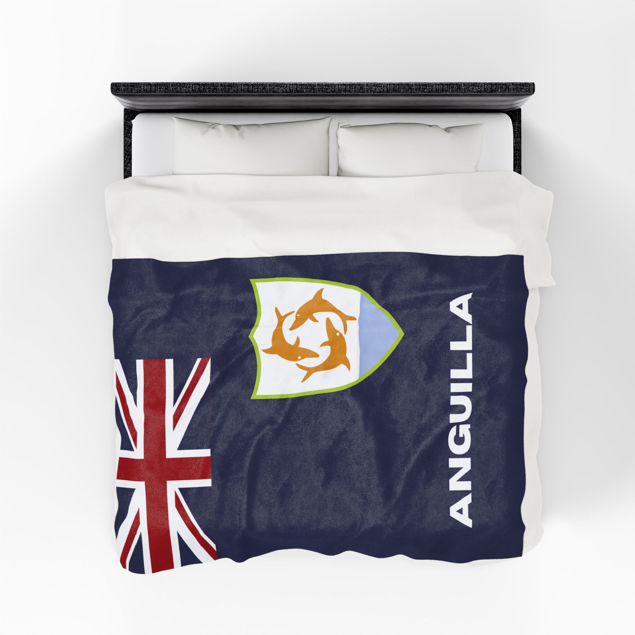 Anguilla Flag Velveteen Plush Blanket