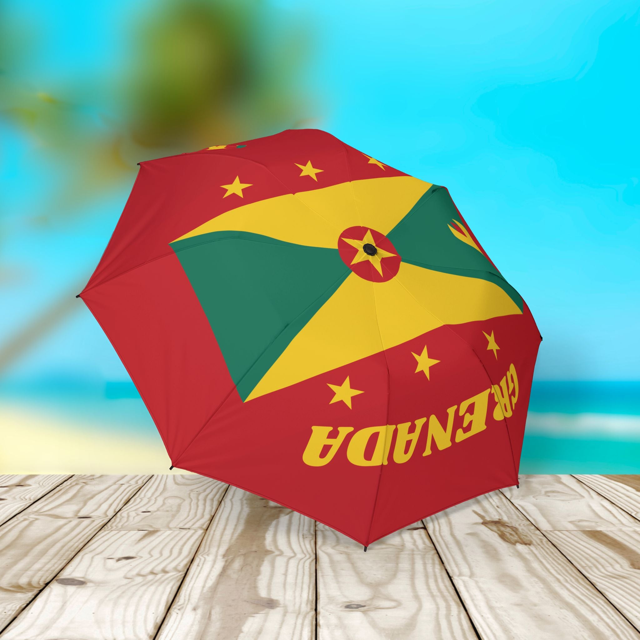 Grenada Flag Umbrella - Irie Blues Boutique