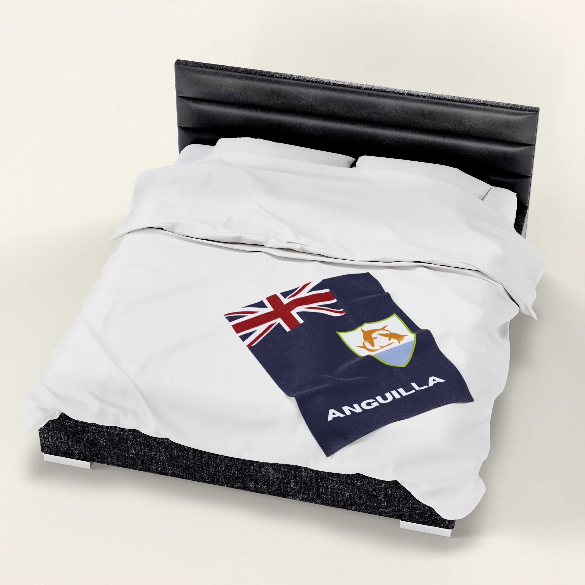 Anguilla Flag Velveteen Plush Blanket