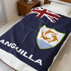 Anguilla Flag Velveteen Plush Blanket