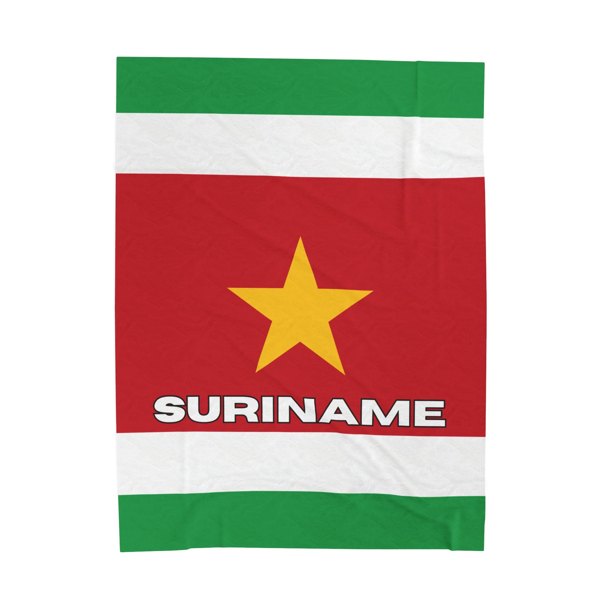 Suriname Flag Velveteen Plush Blanket - Irie Blues Boutique