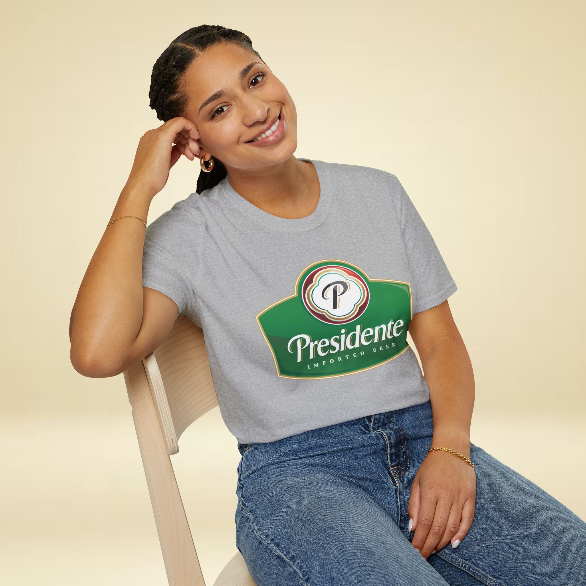 Dominican Republic Presidente Beer Logo Unisex T-Shirt - Irie Blues Boutique