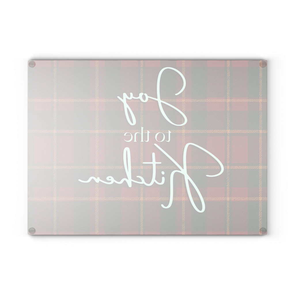 Joyful Holiday Glass Cutting Board
